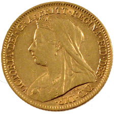 Gran Bretagna, Victoria, 1/2 Sovereign, 1898, BB, Oro, KM:784