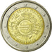 Itália, 2 Euro, Eurocoinage, 10th Anniversary, 2012, MS(63), Bimetálico