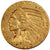 Stati Uniti, Indian Head, $5, Half Eagle, 1910, U.S. Mint, Denver, BB+, Oro,...