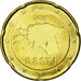 Estónia, 20 Euro Cent, 2011, AU(55-58), Latão, KM:65