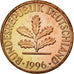 Moneta, Niemcy - RFN, Pfennig, 1996, Berlin, AU(55-58), Miedź platerowana