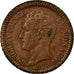 Coin, Monaco, Honore V, Decime, 1838, Monaco, AU(50-53), Brass, KM:97.1a