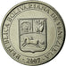Munten, Venezuela, 25 Centimos, 2007, Maracay, ZF, Nickel plated steel, KM:91