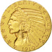 Stati Uniti, Indian Head, $5, Half Eagle, 1910, U.S. Mint, Denver, BB+, Oro,...