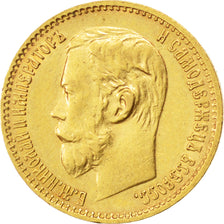 Russie, Nicolas II, 5 Roubles 1898, KM 62