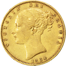 GREAT BRITAIN, Sovereign, 1864, KM #736.2, EF(40-45), Gold, 7.95