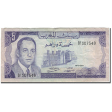 Banknote, Morocco, 5 Dirhams, 1970, KM:56a, VF(30-35)