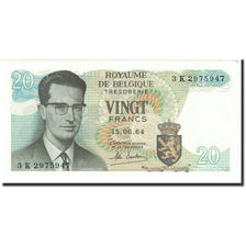 Banknote, Belgium, 20 Francs, 1964, 1964-06-15, KM:138, UNC(65-70)