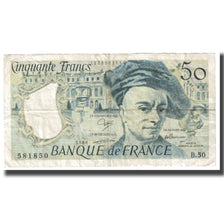 Francia, 50 Francs, Quentin de La Tour, 1988, P. A.Strohl-G.Bouchet-J.J.Tronche