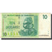 Banknote, Zimbabwe, 10 Dollars, 2007, Undated (2007), KM:67, AU(55-58)