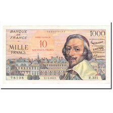 France, 10 Nouveaux Francs on 1000 Francs, Richelieu, 1957, 1957-03-07