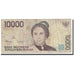 Banknot, Indonesia, 10,000 Rupiah, Undated (1998-1999), KM:137a, VG(8-10)
