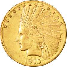 Coin, United States, Indian Head, $10, Eagle, 1915, U.S. Mint, Philadelphia