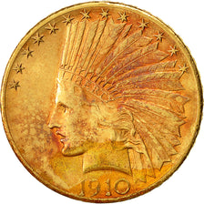 Moneta, Stati Uniti, Indian Head, $10, Eagle, 1910, U.S. Mint, Denver, BB+, Oro