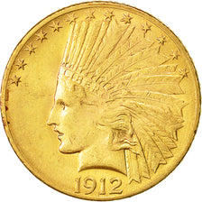 Coin, United States, Indian Head, $10, Eagle, 1912, U.S. Mint, Philadelphia