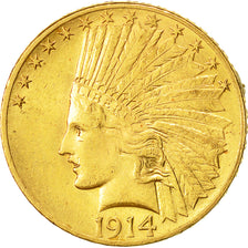 Moneda, Estados Unidos, Indian Head, $10, Eagle, 1914, U.S. Mint, Philadelphia