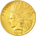 Coin, United States, Indian Head, $10, Eagle, 1914, U.S. Mint, Philadelphia