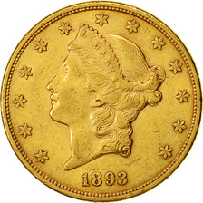 Monnaie, États-Unis, Liberty Head, $20, Double Eagle, 1893, U.S. Mint, San