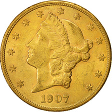 Munten, Verenigde Staten, Liberty Head, $20, Double Eagle, 1907, U.S. Mint, San