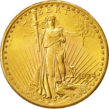 Moneda, Estados Unidos, Saint-Gaudens, $20, Double Eagle, 1924, U.S. Mint