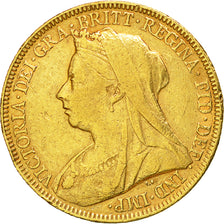 Coin, Great Britain, Victoria, Sovereign, 1895, EF(40-45), Gold, KM:785