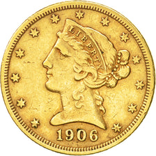 Münze, Vereinigte Staaten, Coronet Head, $5, Half Eagle, 1906, U.S. Mint, San