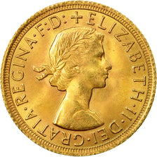 Coin, Great Britain, Elizabeth II, Sovereign, 1965, London, AU(55-58), Gold