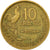 Monnaie, France, Guiraud, 10 Francs, 1954, Paris, TB+, Aluminum-Bronze