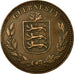 Munten, Guernsey, 8 Doubles, 1914, Heaton, Birmingham, PR, Bronze, KM:14