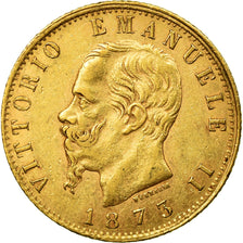 Moneta, Italia, Vittorio Emanuele II, 20 Lire, 1873, Milan, BB+, Oro, KM:10.3