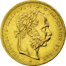 Moneda, Austria, Franz Joseph I, 8 Florins-20 Francs, 1876, Vienna, MBC+, Oro