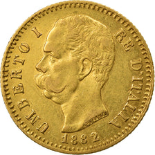 Moneta, Italia, Umberto I, 20 Lire, 1882, Rome, BB+, Oro, KM:21