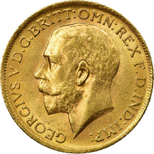 Coin, Great Britain, George V, Sovereign, 1915, AU(55-58), Gold, KM:820