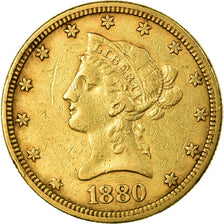 Monnaie, États-Unis, Coronet Head, $10, Eagle, 1880, U.S. Mint, New Orleans