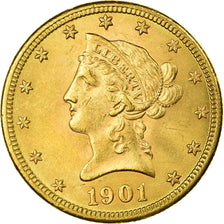 Moeda, Estados Unidos da América, Coronet Head, $10, Eagle, 1901, U.S. Mint