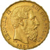 Coin, Belgium, Leopold II, 20 Francs, 20 Frank, 1882, AU(55-58), Gold, KM:37