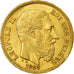 Coin, Belgium, Leopold II, 20 Francs, 20 Frank, 1868, Brussels, AU(55-58), Gold