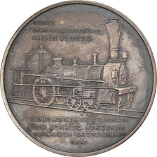 Switzerland, Medal, 125 Jahre Schweizer Eisenbahnen, Lokomotive Limmat, Railway