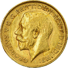 Coin, Great Britain, George V, 1/2 Sovereign, 1913, EF(40-45), Gold, KM:819