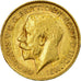 Moneda, Gran Bretaña, George V, 1/2 Sovereign, 1913, MBC, Oro, KM:819