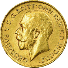 Moneta, Wielka Brytania, George V, 1/2 Sovereign, 1914, AU(55-58), Złoto