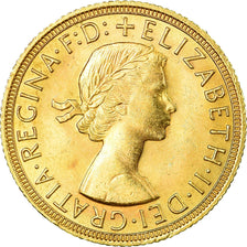 Moeda, Grã-Bretanha, Elizabeth II, Sovereign, 1959, London, MS(63), Dourado