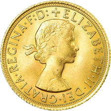 Coin, Great Britain, Elizabeth II, Sovereign, 1964, MS(63), Gold, KM:908