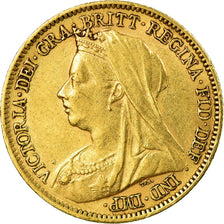 Coin, Great Britain, Victoria, 1/2 Sovereign, 1900, London, EF(40-45), Gold