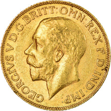 Coin, Great Britain, George V, Sovereign, 1911, MS(60-62), Gold, KM:820