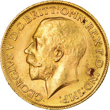 Coin, Great Britain, George V, Sovereign, 1911, MS(63), Gold, KM:820