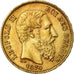 Coin, Belgium, Leopold II, 20 Francs, 20 Frank, 1870, Brussels, MS(63), Gold