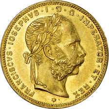 Munten, Oostenrijk, Franz Joseph I, 8 Florins-20 Francs, 1876, ZF+, Goud