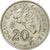 Coin, New Caledonia, 20 Francs, 1972, Paris, EF(40-45), Nickel, KM:12