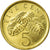 Moneta, Singapur, 5 Cents, 1989, British Royal Mint, EF(40-45), Aluminium-Brąz